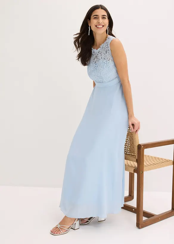 Robe longue avec dentelle, bonprix