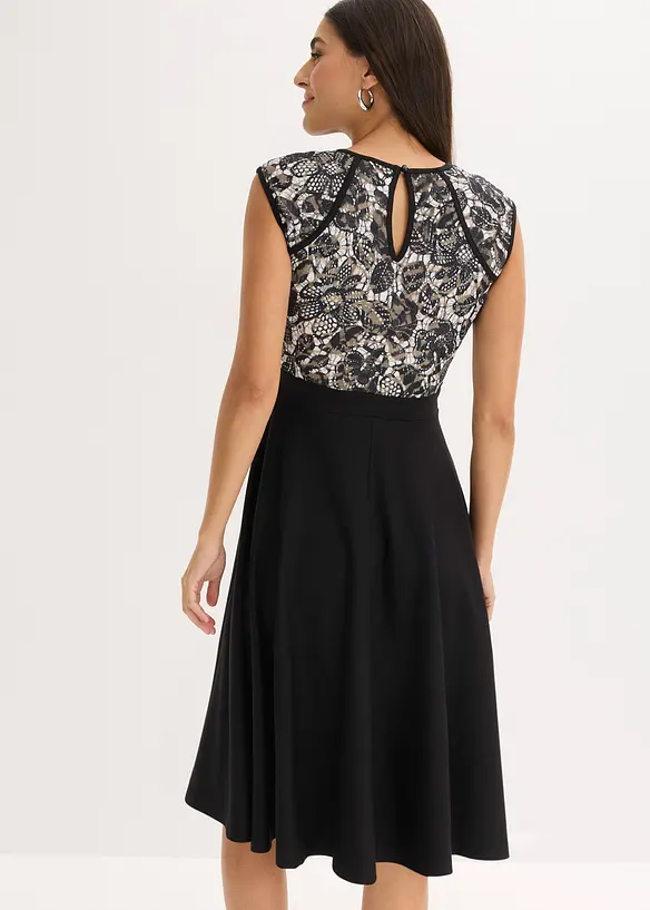 Robe midi avec dentelle, bonprix