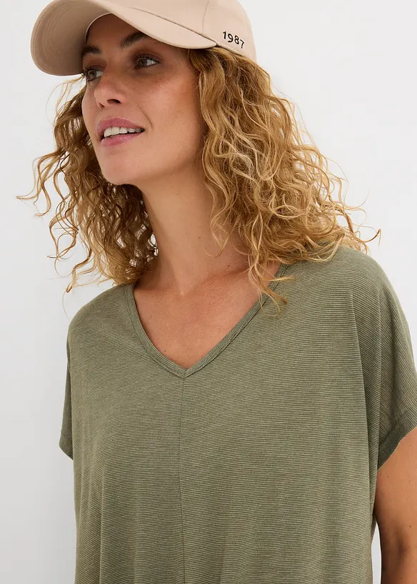 T-shirt en viscose m&eacute;lang&eacute;e, bonprix