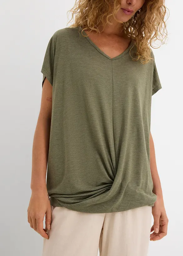 T-shirt en viscose m&eacute;lang&eacute;e, bonprix