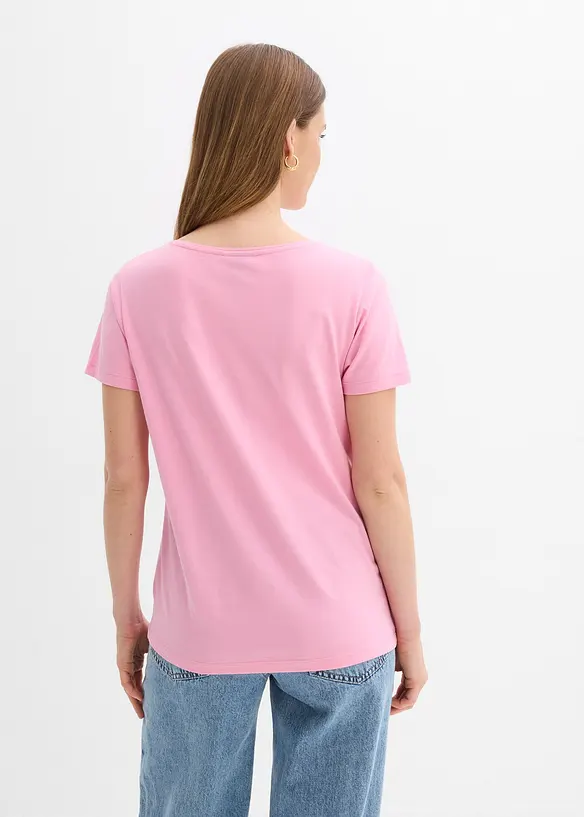 T-shirt en coton et viscose, bonprix