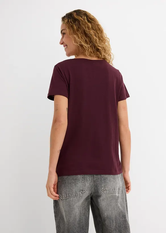 T-shirt en coton et viscose, bonprix
