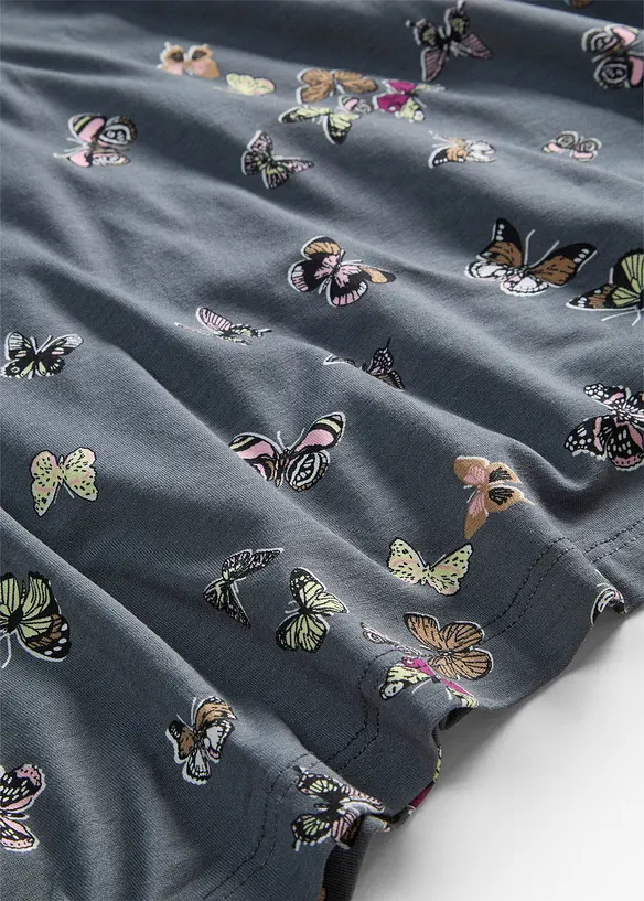 T-shirt avec papillons en viscose, bonprix