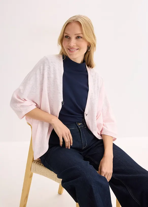 Gilet en fine maille 100% coton, bonprix