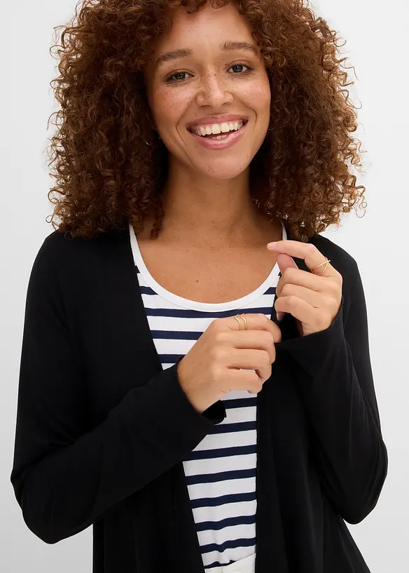 Gilet fluide en viscose m&eacute;lang&eacute;e, bonprix