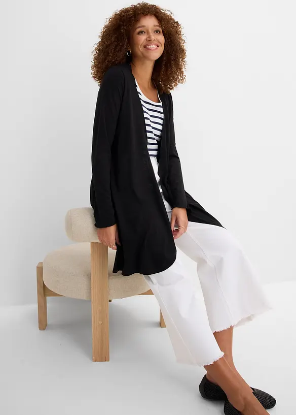 Gilet fluide en viscose m&eacute;lang&eacute;e, bonprix