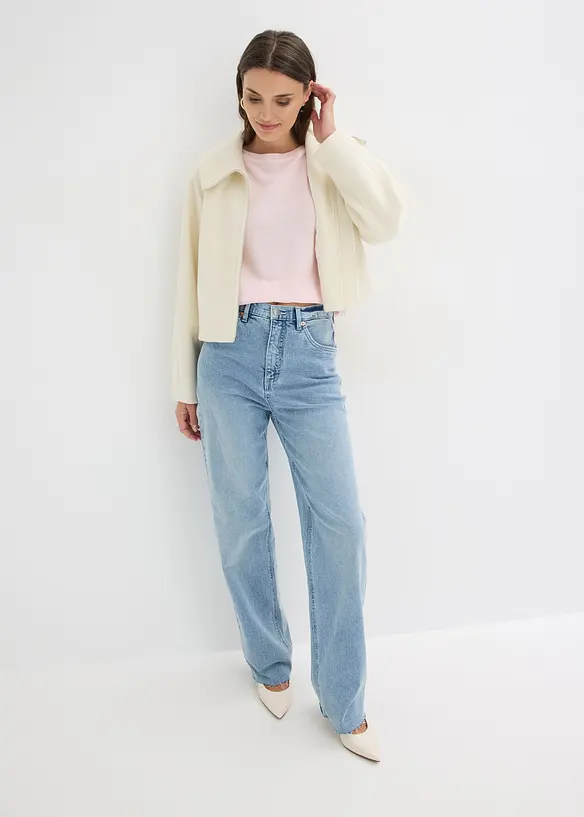 Pull en fine maille de coton m&eacute;lang&eacute;, bonprix