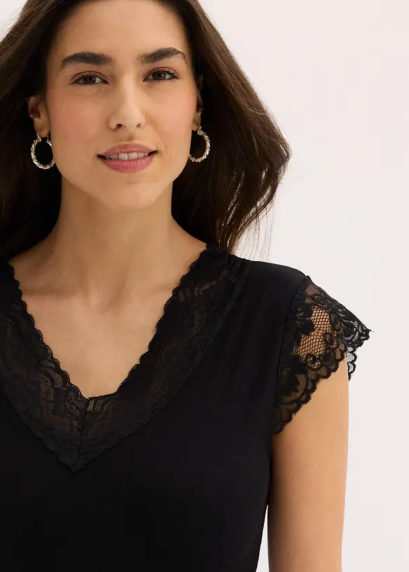 T-shirt doux en viscose extensible, bonprix