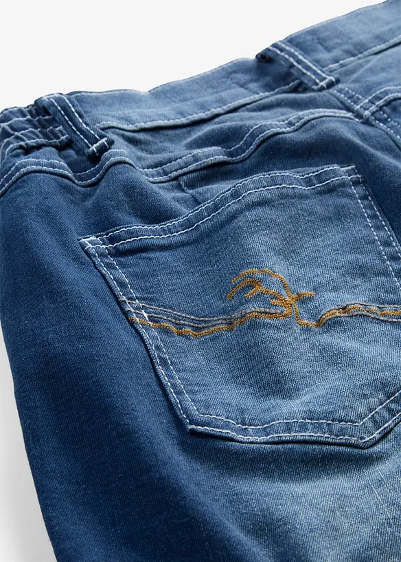 Jean large taille mi-haute &eacute;lastiqu&eacute;e, bonprix