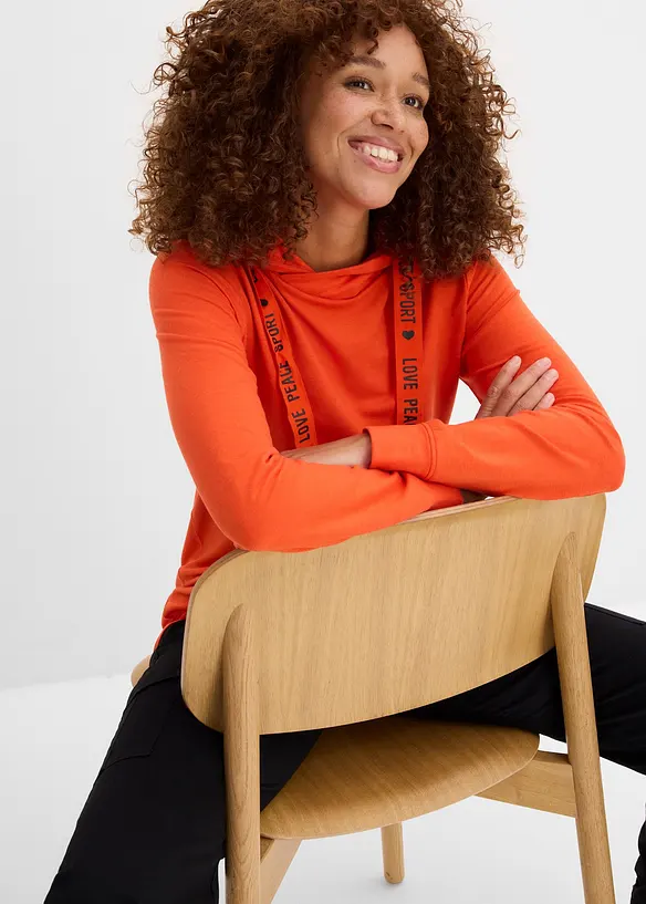 Sweat &agrave; capuche doux, bonprix