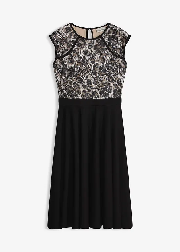 Robe midi avec dentelle, bonprix