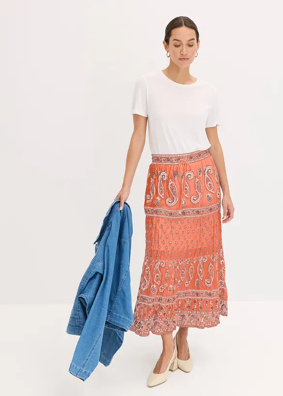 Jupe longue 100% coton, bonprix