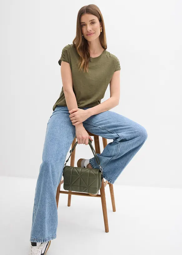 T-shirt boxy, manches courtes, bonprix