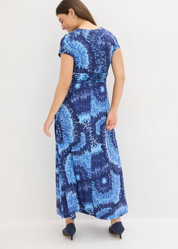 Robe longue en jersey imprim&eacute;, bonprix