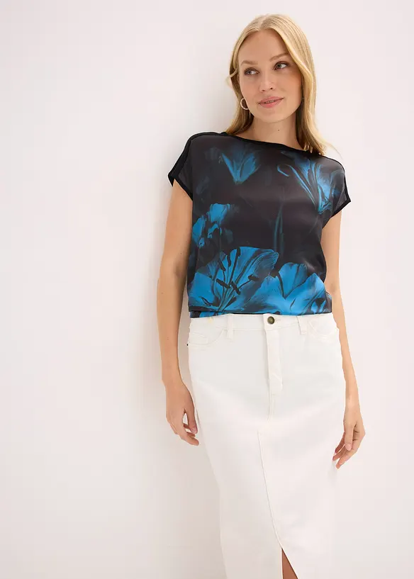 T-shirt imprim&eacute; en mati&egrave;re douce, bonprix