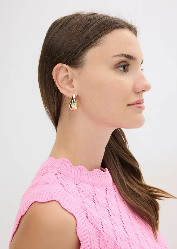 Pull sans manches en maille ajour&eacute;e, bonprix