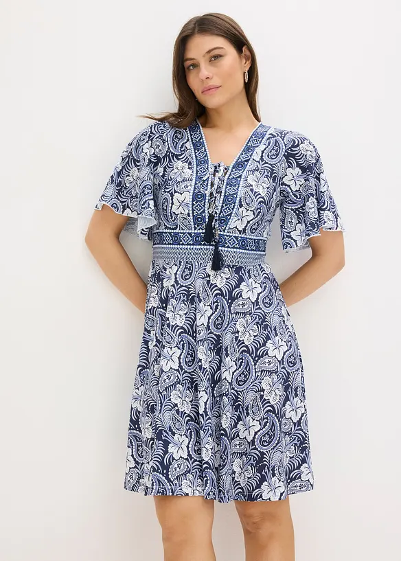 Robe courte imprim&eacute;e, bonprix