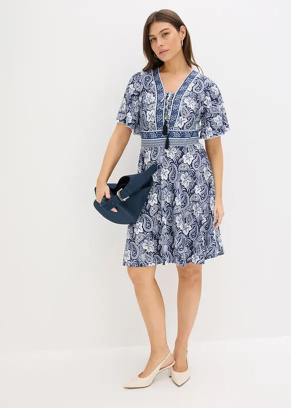 Robe courte imprim&eacute;e, bonprix