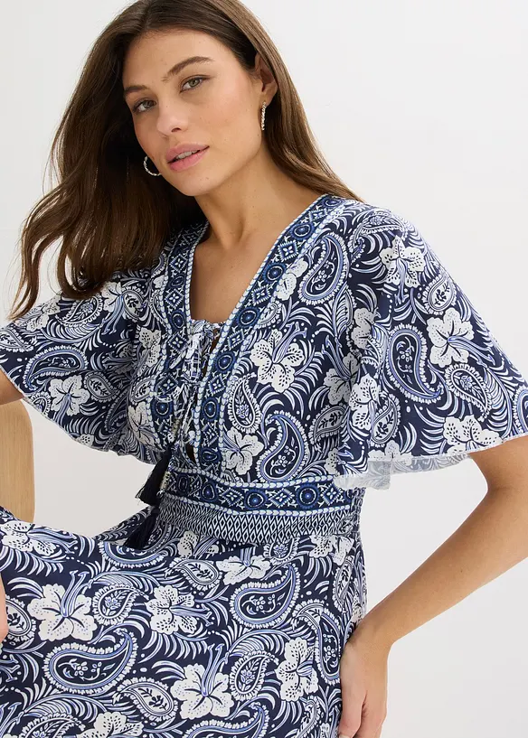 Robe courte imprim&eacute;e, bonprix