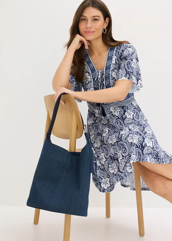 Robe courte imprim&eacute;e, bonprix