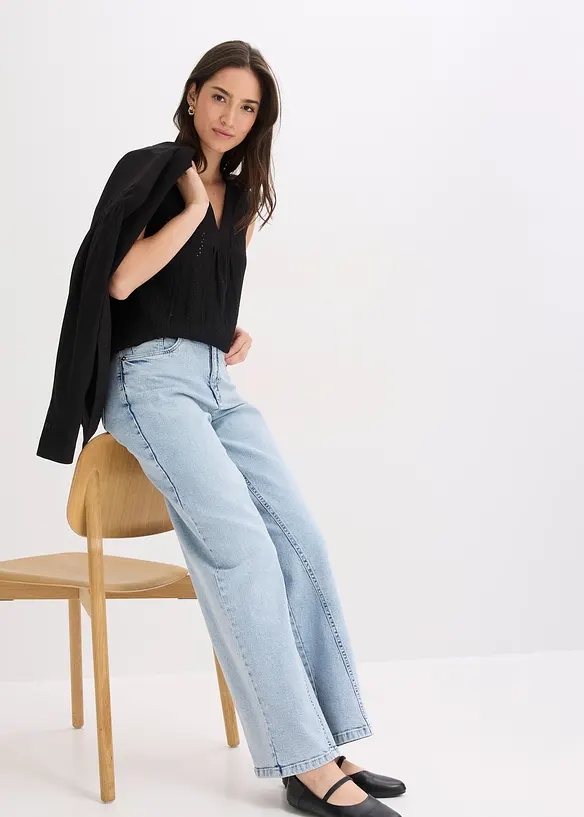 Top en broderie anglaise, bonprix