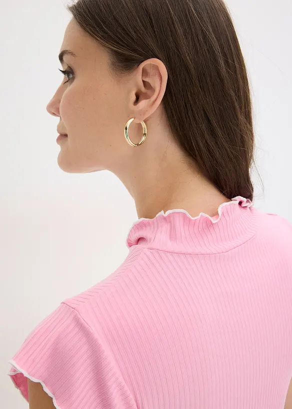 T-shirt c&ocirc;tel&eacute; en viscose extensible, bonprix