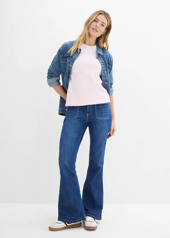 T-shirt ample en mati&egrave;re n&eacute;opr&egrave;ne, bonprix