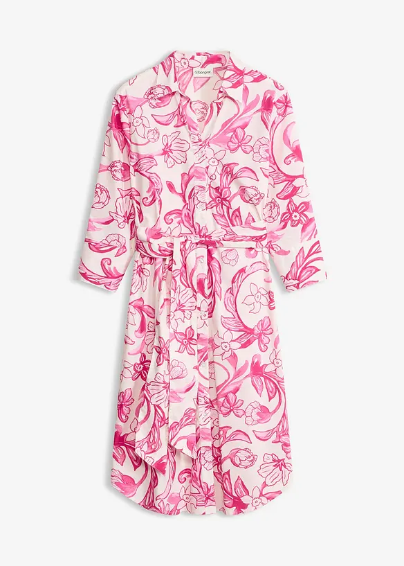 Robe-chemise en coton m&eacute;lang&eacute;, bonprix