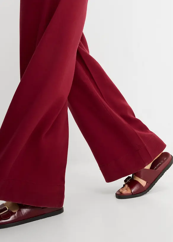 Pantalon &agrave; pinces en lyocell fluide, bonprix