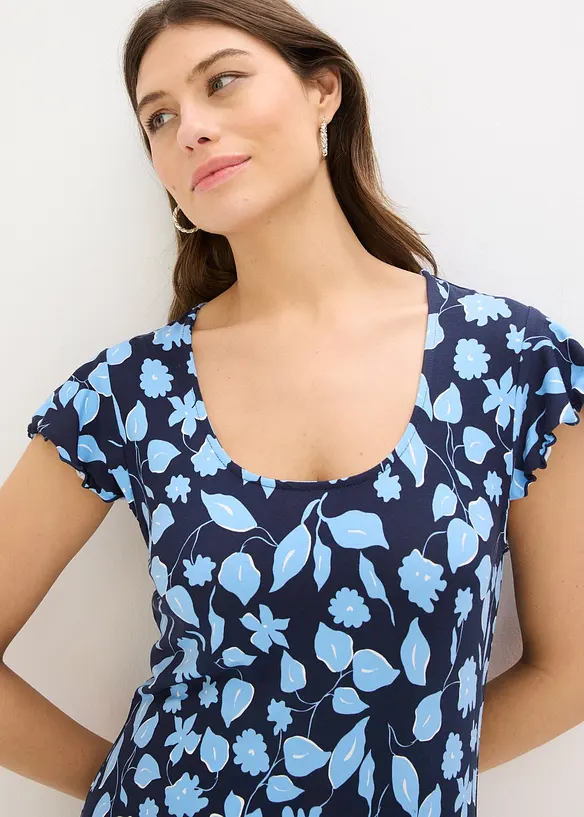 Robe imprim&eacute;e en jersey viscose, bonprix