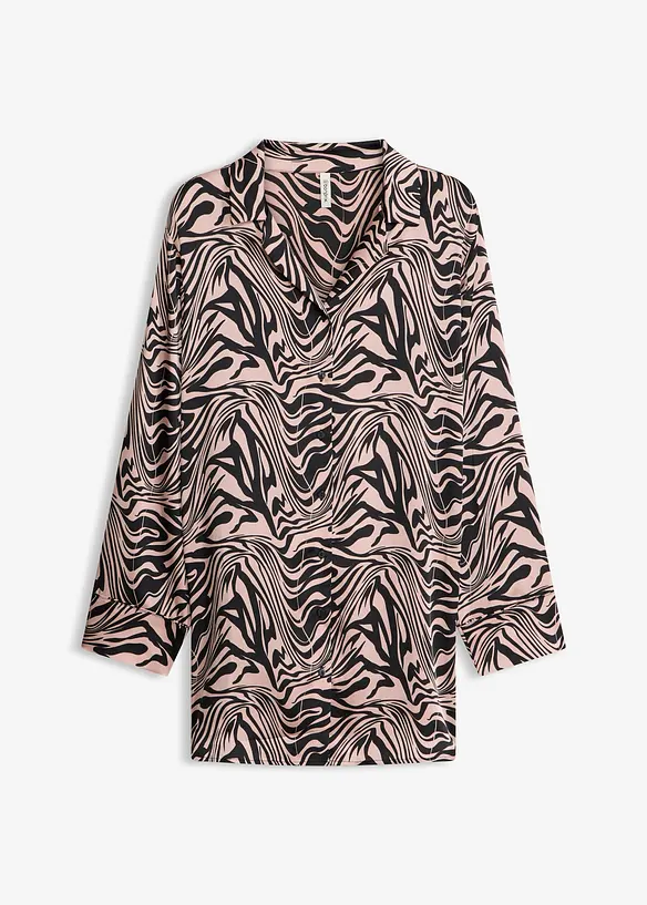 Chemise de nuit tiss&eacute;e en satin, bonprix