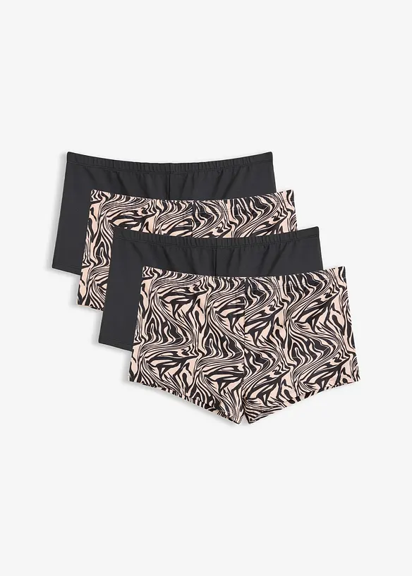 Lot de 4&nbsp;boxers femme en microfibre lisse, bonprix