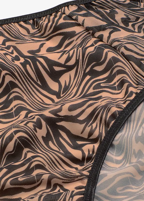 Slip maxi en mesh imprim&eacute;, bonprix