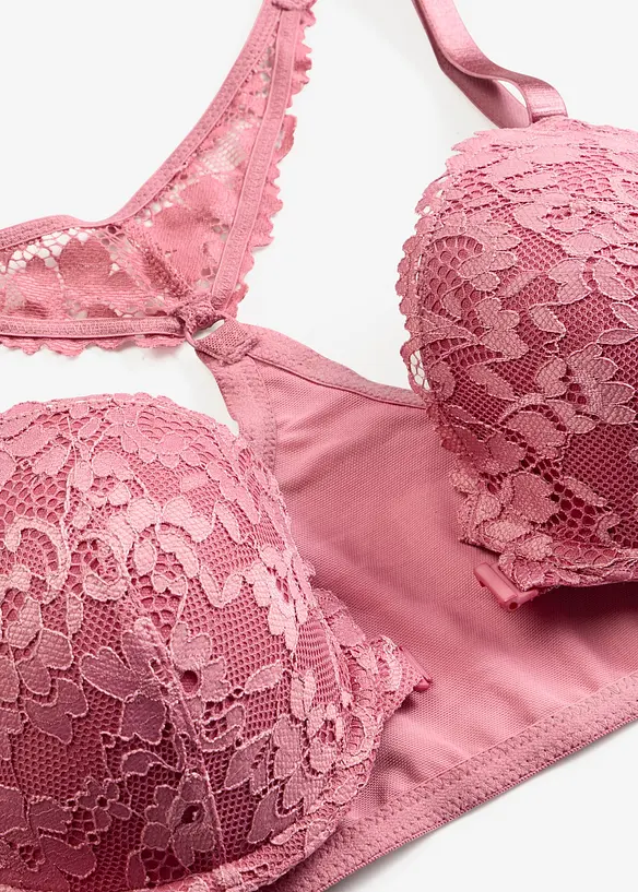 Soutien-gorge &agrave; coques en dentelle, fermeture devant, bonprix