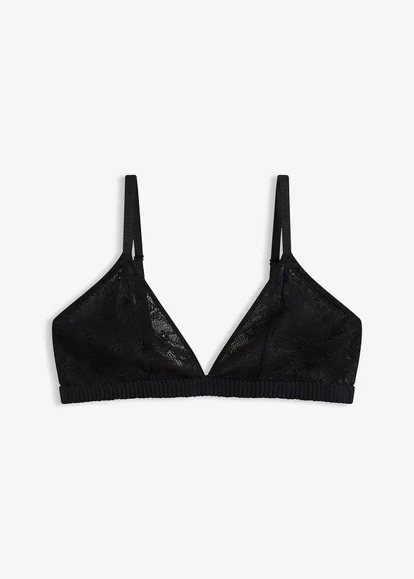 Soutien-gorge triangle, sans armatures, texture c&ocirc;tel&eacute;e douce, bonprix