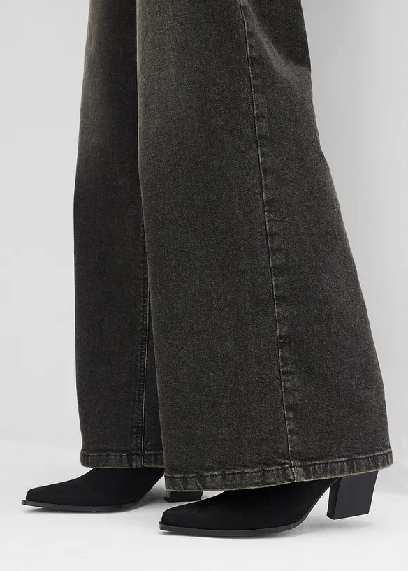 Jean droit loose, taille haute, bonprix