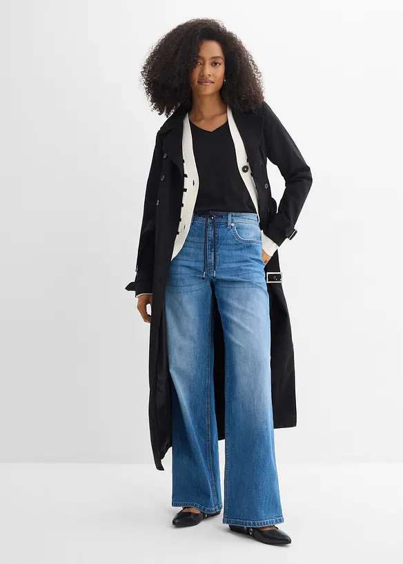 Jean droit loose, taille haute, bonprix