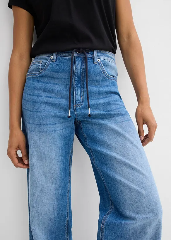 Jean droit loose, taille haute, bonprix