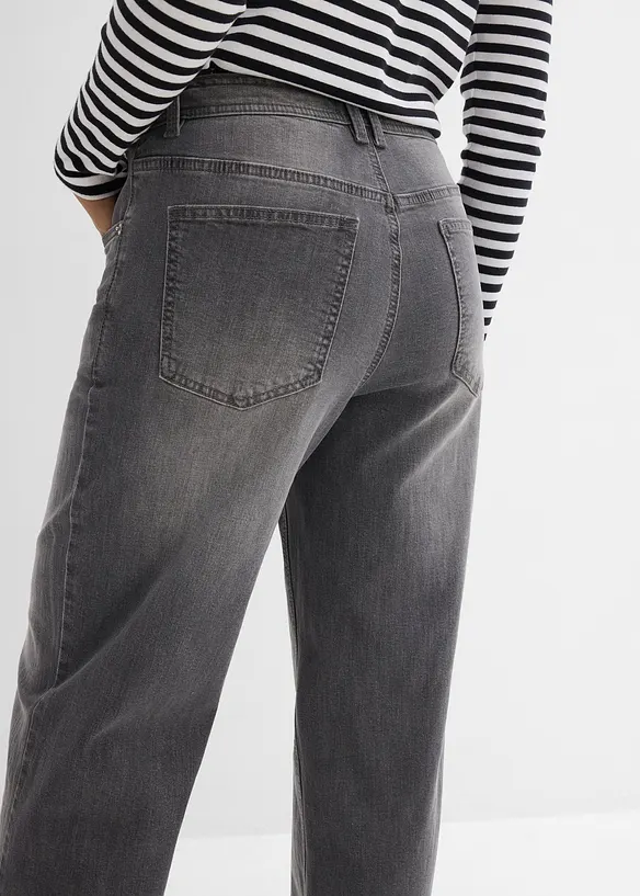 Jean droit loose, taille haute, bonprix