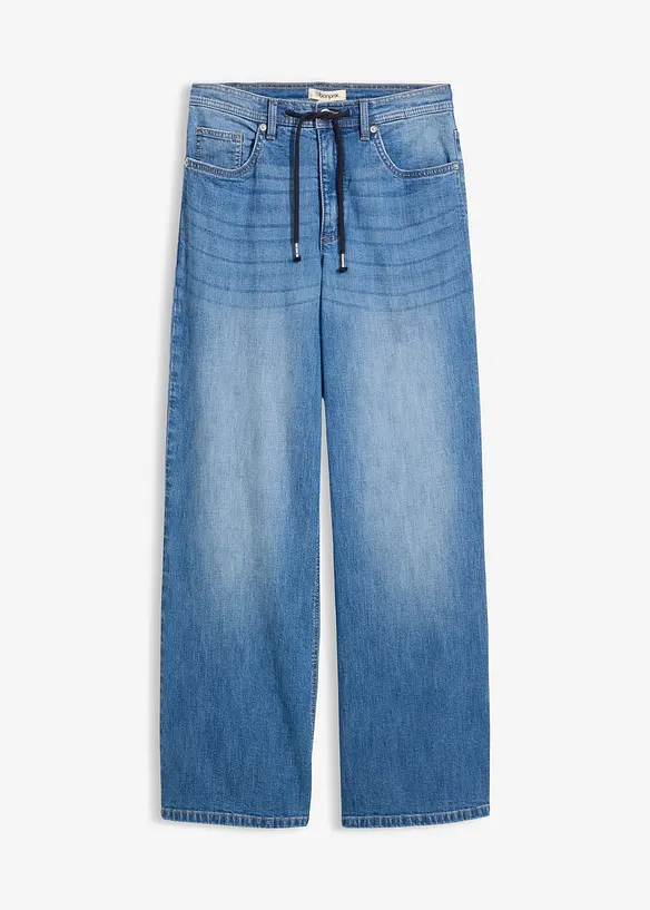 Jean droit loose, taille haute, bonprix