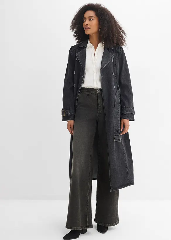 Jean droit loose, taille haute, bonprix