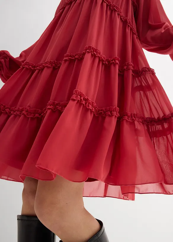 Robe-tunique en mousseline textur&eacute;e, bonprix