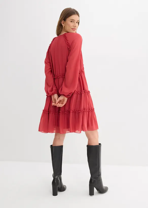 Robe-tunique en mousseline textur&eacute;e, bonprix