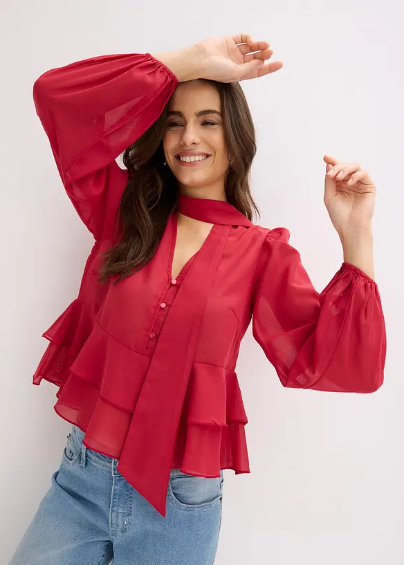Blouse &agrave; lavalli&egrave;re, bonprix