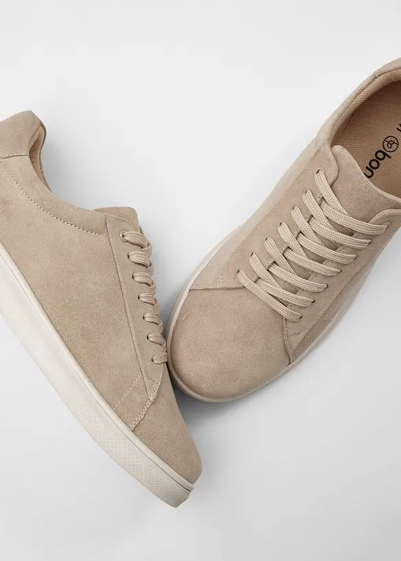 Sneakers en cuir velours, bonprix