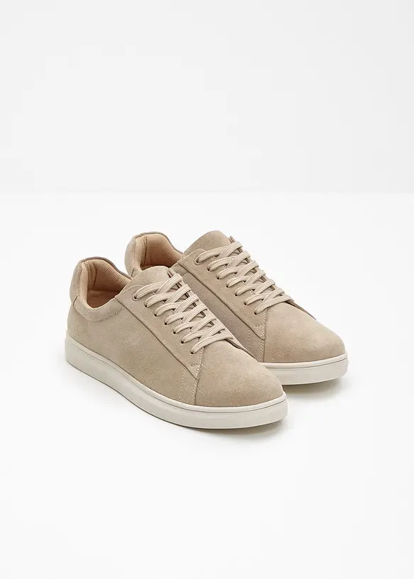 Sneakers en cuir velours, bonprix