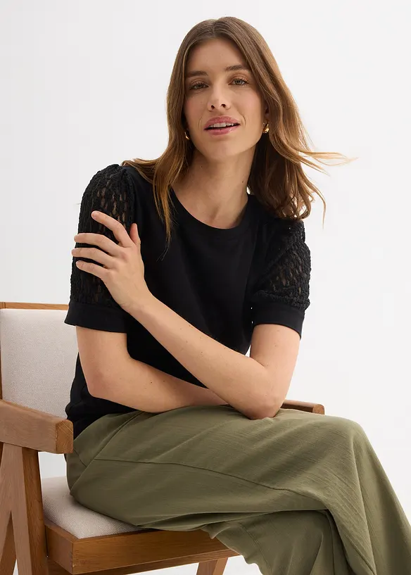 T-shirt en coton extensible, bonprix