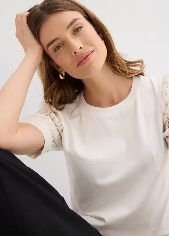 T-shirt en coton extensible, bonprix