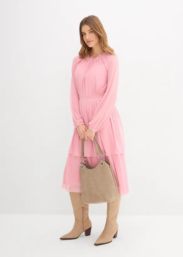 Robe en jersey et mesh fin, bonprix