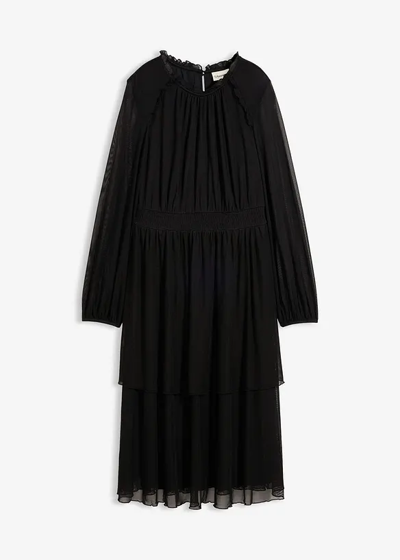 Robe en jersey et mesh fin, bonprix